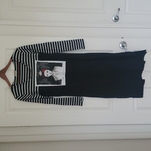 Women's black cotton dress size L